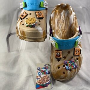 CROCS Brown and Blue Slippers with Adjustable Strap